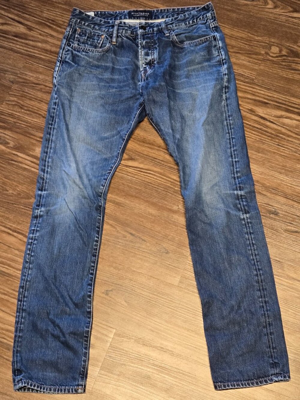 Scotch & Soda Men's Ralston Jeans 33x34 Amsterdam Blauw Dutch Denim